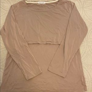 Nursing top - mauve - size large